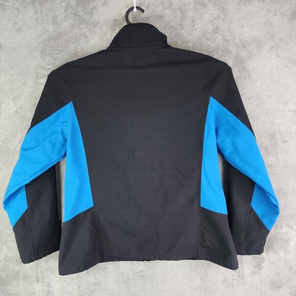 Mens Port Authority Black & Blue Jacket Polyester Full Zip Mock Neck Size XL - Picture 8 of 11